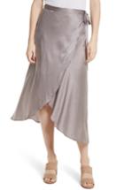 Women's Joie Dahoma Silk Wrap Midi Skirt, Size - Metallic