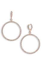 Women's Givenchy Pave Crystal Drop Hoop Earrings