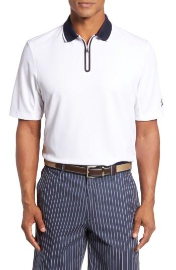 Men's Paul & Shark Zip Polo, Size - White