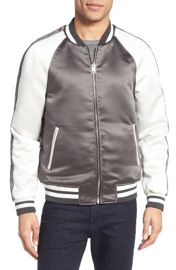 Men's Lamarque Reversible Satin Bomber Jacket