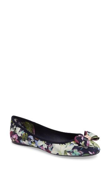Women's Ted Baker London Immep Bow Flat M - Black