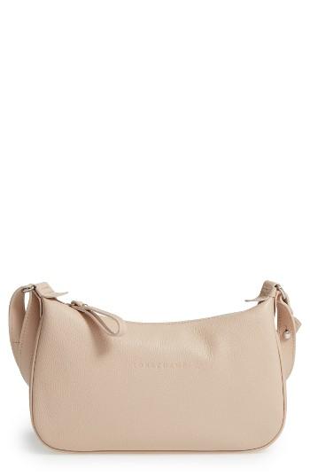 Longchamp 'mini Veau Foulonne' Hobo - Ivory