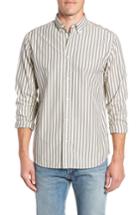 Men's Selected Homme Carl Regular Fit Stripe Sport Shirt, Size - Grey