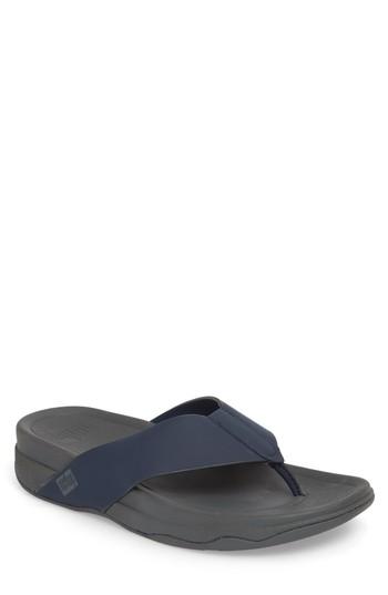 Men's Fitflop Surfer Toe Flip Flop M - Blue