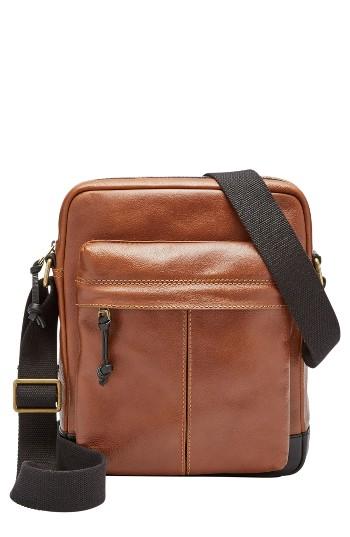 Men's Fossil Defender Ns Leather City Bag -