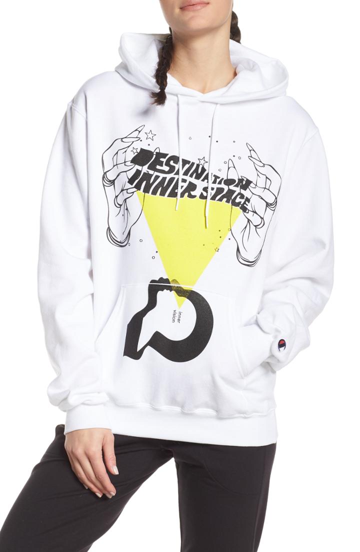 Women's Melody Ehsani Destination Inner Space Women's Hoodie - White