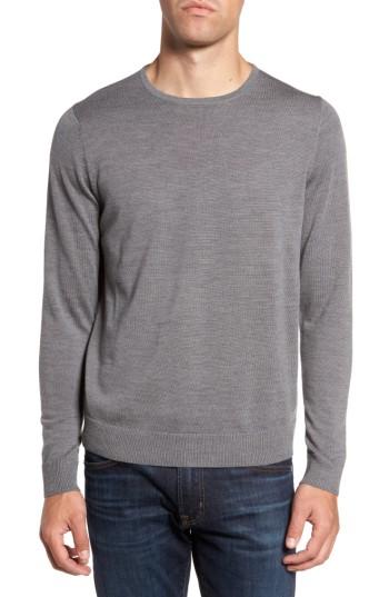 Men's Nordstrom Men's Shop Crewneck Wool Sweater - Grey