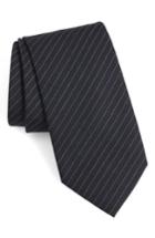 Men's Brioni Stripe Wool & Silk Tie, Size - Blue