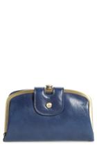 Women's Hobo Halo Calfskin Leather Wallet - Blue