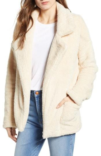 Women's Rip Curl Campfire Fleece Coat - Ivory