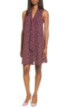 Women's Cece Geo Print Tie Neck Swing Dress