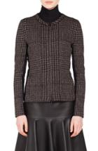 Women's Akris Punto Metallic Houndstooth Jacquard Jacket - Grey