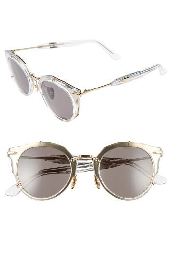 Women's Westward Leaning Sphinx 48mm Sunglasses - Crystal/ Grey