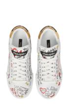 Women's Dolce & Gabbana Graffiti Sneaker .5us / 37eu - White