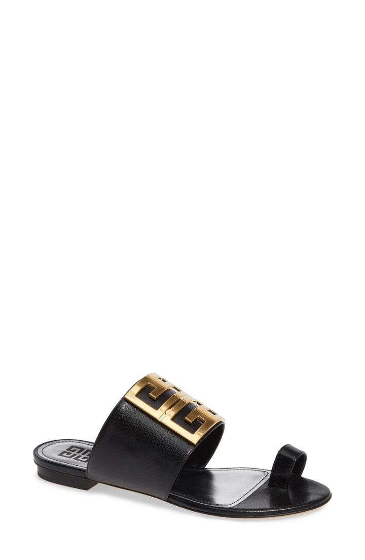 Women's Givenchy 4g Toe Ring Sandal Us / 36eu - Black