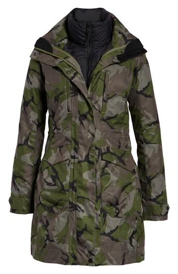 Women's The North Face Outer Boroughs 3-in-1 Triclimate Waterproof Jacket With Faux Fur Trim - Green