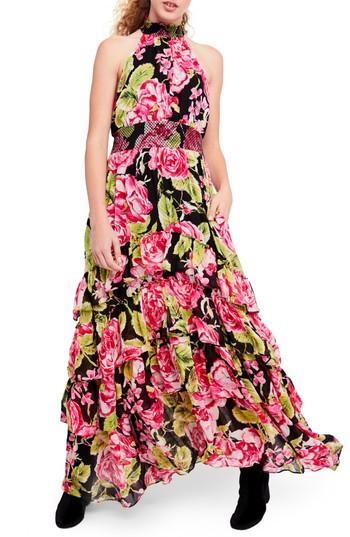 Women's Free People In Full Bloom Halter Maxi Dress