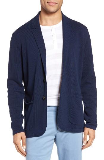 Men's Zachary Prell Alipinia Notch Collar Cardigan - Blue