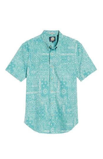 Men's Reyn Spooner Aloha Bandana Fit Sport Shirt, Size Large - Blue