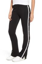 Women's Socialite Side Snap Track Pants - Black