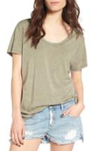 Women's Treasure & Bond Burnout Boyfriend Tee, Size - Green
