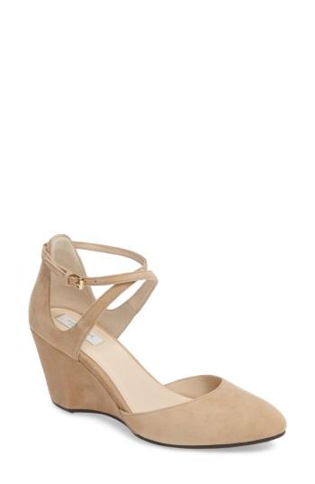 Women's Cole Haan Lacey Ankle Strap Wedge Pump .5 B - Brown