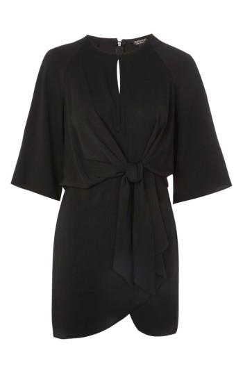 Women's Topshop Tie Front Minidress