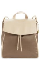 Skagen Ebba Leather & Canvas Backpack - Brown