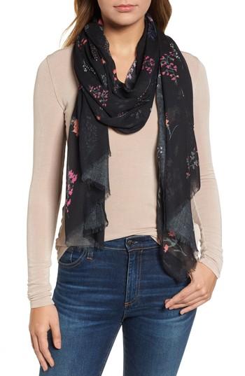 Women's Rebecca Minkoff Pressed Flowers Scarf, Size - Black