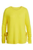 Women's Halogen Side Tie Cashmere Sweater, Size - Yellow