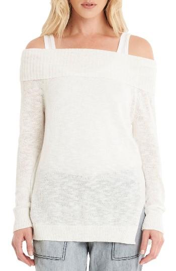 Women's Michael Stars Off The Shoulder Sweater - Grey