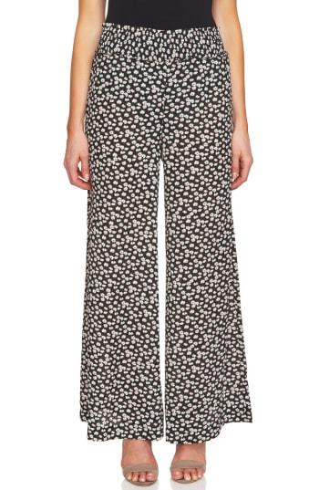 Women's Cece Mayfair Smocked Wide Leg Floral Pants - Pink