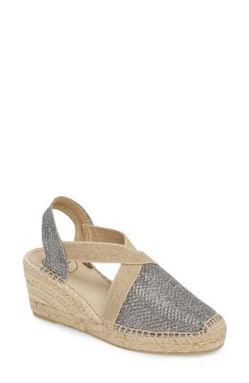 Women's Toni Pons 'triton' Espadrille Wedge -7.5us / 38eu - Grey