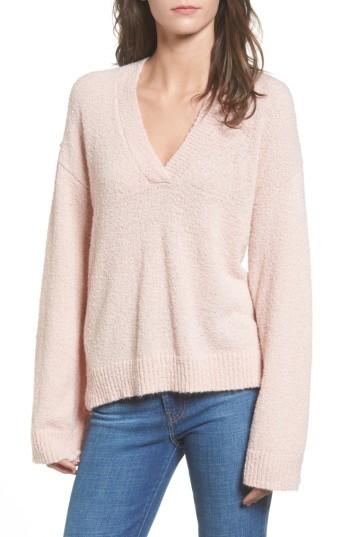 Women's Bp. Boucle V-neck Sweater - Pink