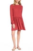 Women's Hinge Pintuck Minidress, Size - Red