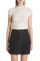 Women's Eckhaus Latta Dog God Stretch Lace Tee - White