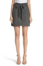 Women's Ulla Johnson Leo Paperbag Waist Wool & Silk Blend Skirt - Grey