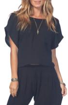 Women's Rip Curl Double Dose Surplice Back Top - Black