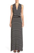 Women's Vince Camuto 'pine Stripe' Sleeveless Halter Style Maxi Dress