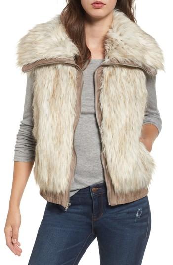 Women's Bb Dakota Collared Faux Fur Vest