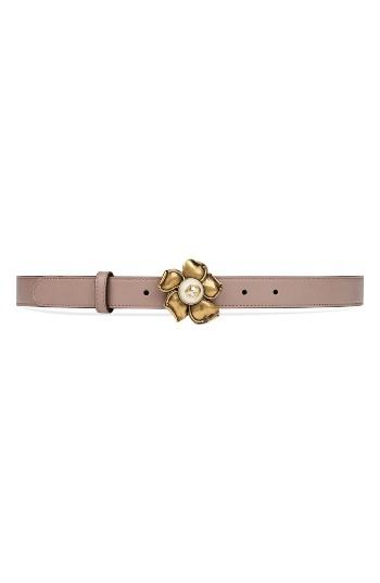 Women's Gucci Leather Belt - Porcelain Rose