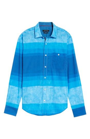 Men's Bugatchi Shaped Fit Colorblock Sport Shirt