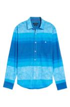 Men's Bugatchi Shaped Fit Colorblock Sport Shirt