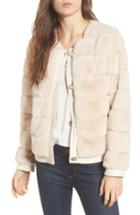 Women's Eliza J Faux Fur Jacket - Beige