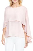 Women's Vince Camuto Cape Overlay Blouse, Size - Pink