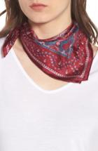 Women's Rebecca Minkoff Border Paisley Silk Scarf, Size - Red