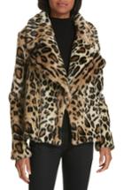 Women's Milly Cole Faux Fur Cheetah Jacket, Size - Brown
