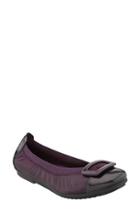 Women's Earth 'eclipse' Cap Toe Buckle Flat M - Purple