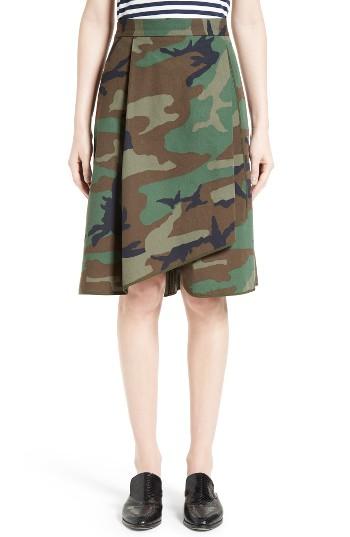 Women's Harvey Faircloth Camouflage Print Asymmetrical Skirt