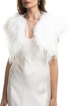 Women's Bubish Berlin Ostrich Feather Bolero - Ivory